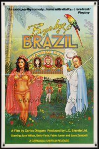 2c124 BYE BYE BRAZIL 1sh '79 Carlos Diegues directed, Page Wood art of sexy dancer!