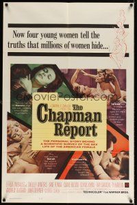 2c150 CHAPMAN REPORT 1sh '62 Jane Fonda, Shelley Winters, from Irving Wallace sex novel!