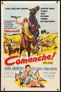 2c174 COMANCHE 1sh '56 Dana Andrews, Linda Cristal, they killed more white men than any other!