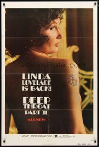 2c222 DEEP THROAT II 1sh '74 Linda Lovelace is back in Joseph Sarno sequel, Harry Reems!