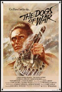 2c241 DOGS OF WAR 1sh '81 great image of Christopher Walken with really BIG gun!