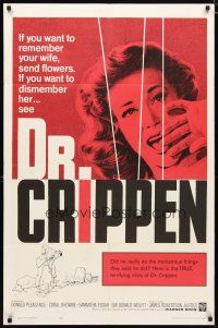 2c247 DR. CRIPPEN 1sh '64 Samantha Eggar, if you want to dismember your wife, see him!
