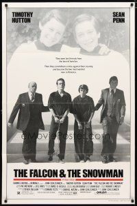 2c284 FALCON & THE SNOWMAN 1sh '85 Sean Penn, Timothy Hutton, John Schlesigner directed!