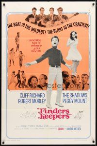 2c295 FINDERS KEEPERS 1sh '67 English rock & roll, the beat is the wildest & craziest!