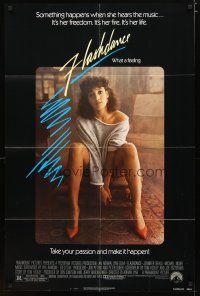 2c302 FLASHDANCE 1sh '83 sexy dancer Jennifer Beals, take your passion and make it happen!