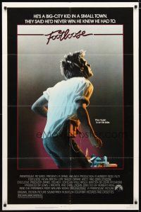 2c306 FOOTLOOSE pg rating style 1sh '84 competitive dancer Kevin Bacon has the music on his side!