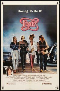 2c314 FOXES 1sh '80 Jodie Foster, Cherie Currie, Marilyn Kagen + super young Scott Baio!