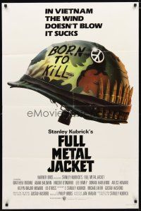2c327 FULL METAL JACKET advance 1sh '87 Stanley Kubrick Vietnam War movie, Castle art!