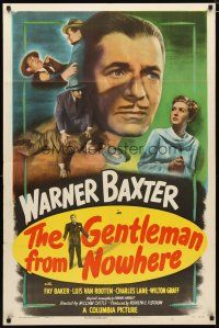 2c334 GENTLEMAN FROM NOWHERE 1sh '48 Warner Baxter is paid to pose as Fay Baker's husband!