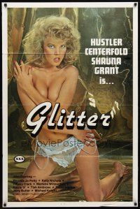 2c351 GLITTER 1sh '83 full-length image of sexy naked Hustler centerfold Shauna Grant!