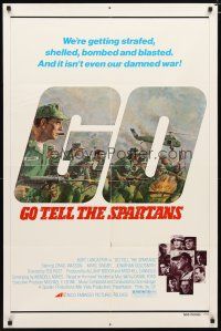 2c353 GO TELL THE SPARTANS 1sh '78 cool art of Burt Lancaster in Vietnam War!