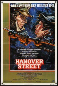 2c378 HANOVER STREET 1sh '79 art of Harrison Ford & Lesley-Anne Down in World War II by Alvin!
