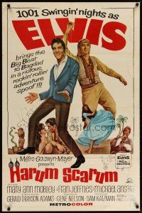2c383 HARUM SCARUM 1sh '65 rockin' Elvis Presley & Mary Ann Mobley in a swingin' spoof!