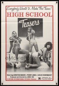 2c400 HIGH SCHOOL TEASERS 1sh '81 sexy cheerleaders in football pads & little else!