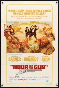 2c418 HOUR OF THE GUN 1sh '67 James Garner as Wyatt Earp, John Sturges, was he a hero or killer?
