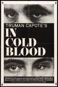 2c430 IN COLD BLOOD 1sh '68 Richard Brooks directed, Robert Blake, from the novel by Truman Capote!