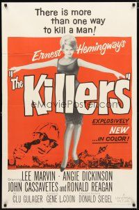 2c473 KILLERS 1sh '64 directed by Don Siegel, Lee Marvin, sexy full-length Angie Dickinson!