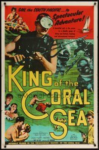 2c476 KING OF THE CORAL SEA 1sh '56 Chips Rafferty, Rod Taylor, Charles Tingwell!
