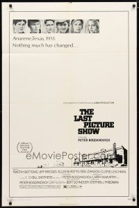 2c489 LAST PICTURE SHOW 1sh '71 Peter Bogdanovich classic, Jeff Bridges, Burstyn, Tim Bottoms!