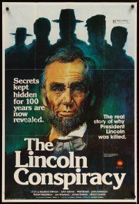 2c498 LINCOLN CONSPIRACY 1sh '77 secrets revealed, art of former President Abraham Lincoln!