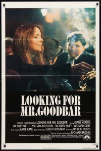 2c508 LOOKING FOR MR. GOODBAR 1sh '77 close up of Diane Keaton, directed by Richard Brooks!