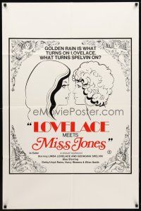 2c514 LOVELACE MEETS MISS JONES 1sh '75 art of Linda Lovelace & Georgina Spelvin!