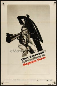 2c526 MAGNUM FORCE 1sh '73 Clint Eastwood is Dirty Harry pointing his huge gun!