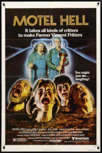 2c571 MOTEL HELL 1sh '80 it takes all kinds of critters to make Farmer Vincent Fritters!
