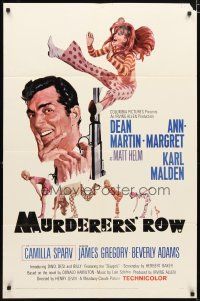 2c583 MURDERERS' ROW 1sh '66 art of spy Dean Martin as Matt Helm & sexy Ann-Margret by McGinnis!