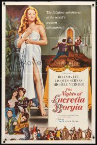 2c610 NIGHTS OF LUCRETIA BORGIA 1sh '60 Grieco's Le Notti di Lucrezia Borgia, sexy Belinda Lee!