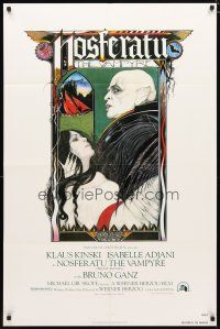 2c618 NOSFERATU THE VAMPYRE 1sh '79 Werner Herzog, Palladini art of vampire Klaus Kinski!