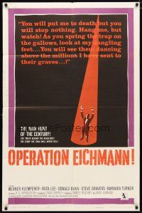 2c634 OPERATION EICHMANN 1sh '61 WWII, the man hunt of the century for the Nazi butcher!