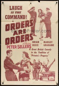 2c638 ORDERS ARE ORDERS 1sh '57 Brian Reece, Margot Grahame, laugh is the command!