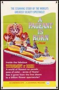 2c640 PAGEANT IS BORN 1sh '60s art of Tournament of Roses parade float!
