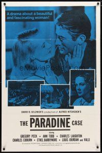 2c644 PARADINE CASE 1sh R60s Alfred Hitchcock, Gregory Peck, Ann Todd, Valli
