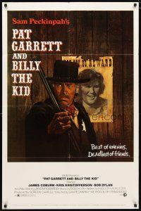 2c647 PAT GARRETT & BILLY THE KID 1sh '73 Sam Peckinpah, Bob Dylan, James Coburn, Lesser art!