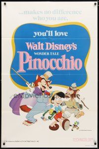2c656 PINOCCHIO 1sh R78 Disney classic fantasy cartoon about a wooden boy who wants to be real!