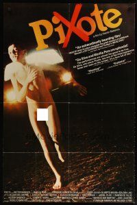2c657 PIXOTE 1sh '81 Hector Babenco, naked 10 year old criminal running from the law!