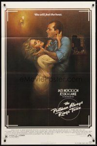 2c670 POSTMAN ALWAYS RINGS TWICE 1sh '81 art of Jack Nicholson & Jessica Lange by Rudy Obrero!