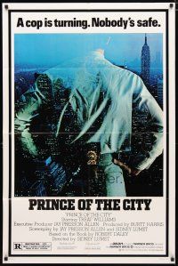2c675 PRINCE OF THE CITY 1sh '81 directed by Sidney Lumet, Treat Williams over New York City!