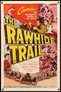 2c696 RAWHIDE TRAIL 1sh '58 killer-Comanches gather for the bloody eve of the tomahawk & knife!