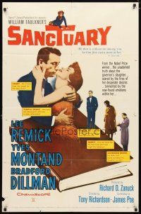 2c722 SANCTUARY 1sh '61 William Faulkner, art of sexy Lee Remick, the truth about Temple Drake!