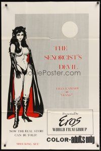 2c754 SEXORCIST'S DEVIL 1sh '74 Ray Dennis Steckler, artwork of sexy woman in cape!