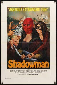2c756 SHADOWMAN 1sh '75 Nuits rouges, art from wacky Georges Franju mystery!