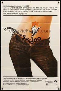 2c769 SKIDOO 1sh '69 Otto Preminger, drug comedy, sexy image of girl with pants unbuttoned!