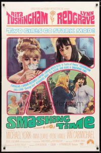 2c778 SMASHING TIME 1sh '68 Rita Tushingham, Lynn Redgrave, two sexy girls go stark mod!