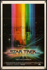 2c794 STAR TREK advance 1sh '79 cool art of William Shatner & Leonard Nimoy by Bob Peak!