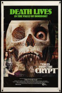 2c837 TALES FROM THE CRYPT 1sh '72 Peter Cushing, Joan Collins, from E.C. comics, cool skull image