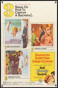 2c864 THAT FUNNY FEELING 1sh '65 sexy naked Sandra Dee in tub, Bobby Darin, Donald O'Connor