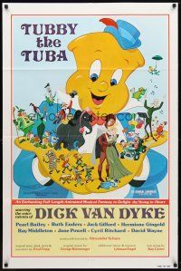 2c912 TUBBY THE TUBA 1sh R77 Dick Van Dyke, cartoon art of musical instruments!